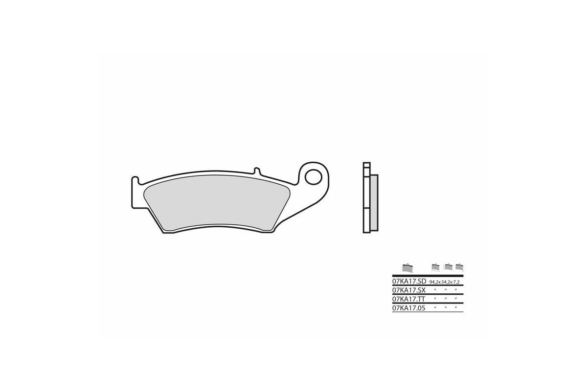 Plaquettes de frein BREMBO Off-Road métal fritté - 07KA17SD