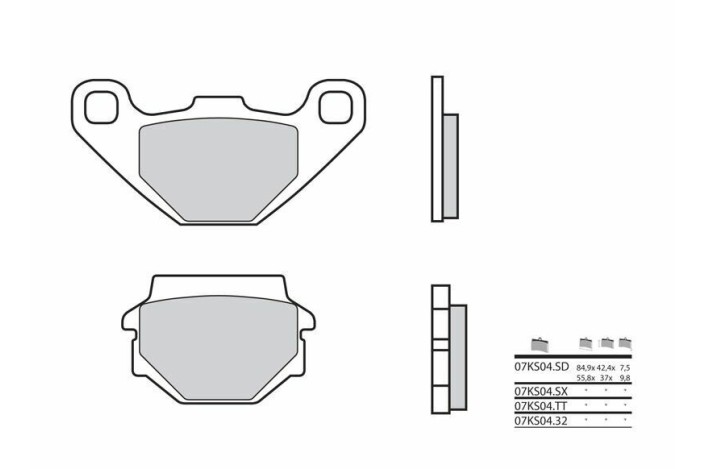 Plaquettes de frein BREMBO Off-Road métal fritté - 07KS04SX