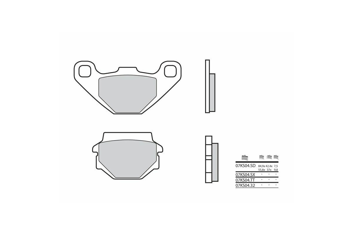 Plaquettes de frein BREMBO Off-Road métal fritté - 07KS04SX