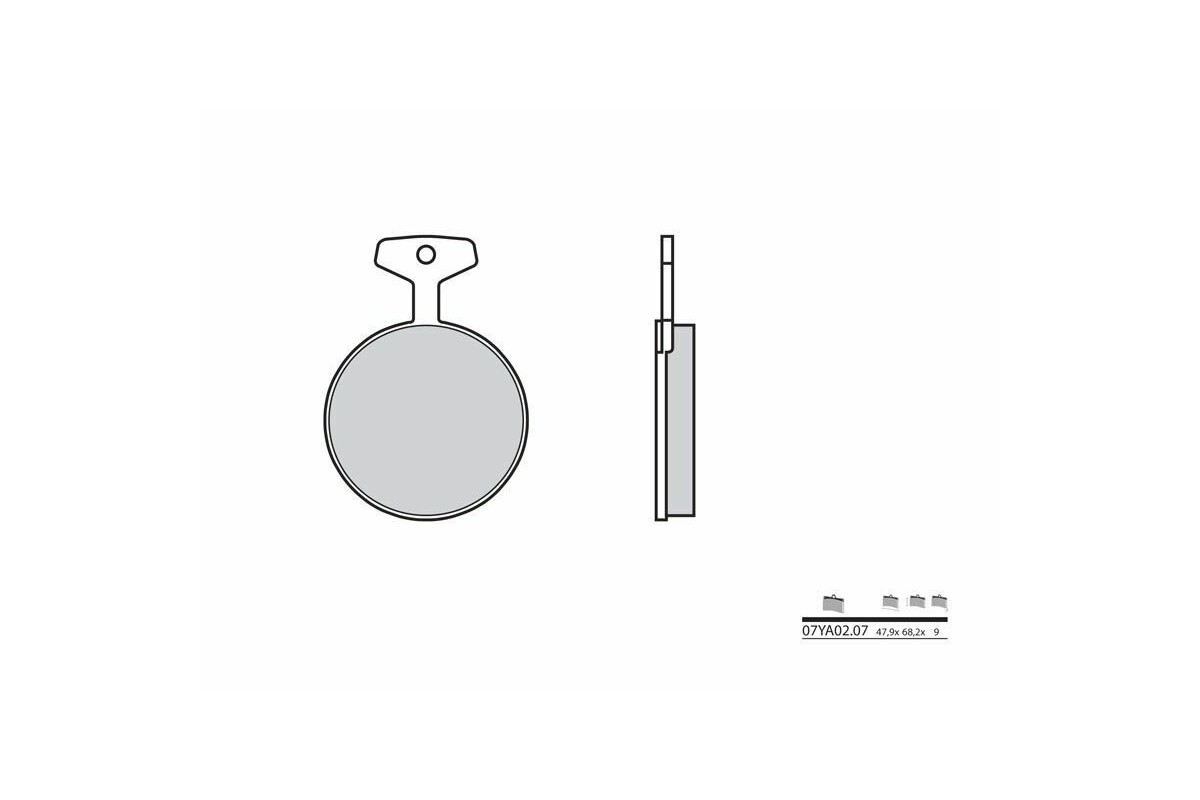 Plaquettes de frein BREMBO route carbone céramique - 07YA0207