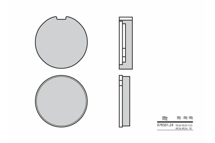 Plaquettes de frein BREMBO route carbone céramique - 07KS0124
