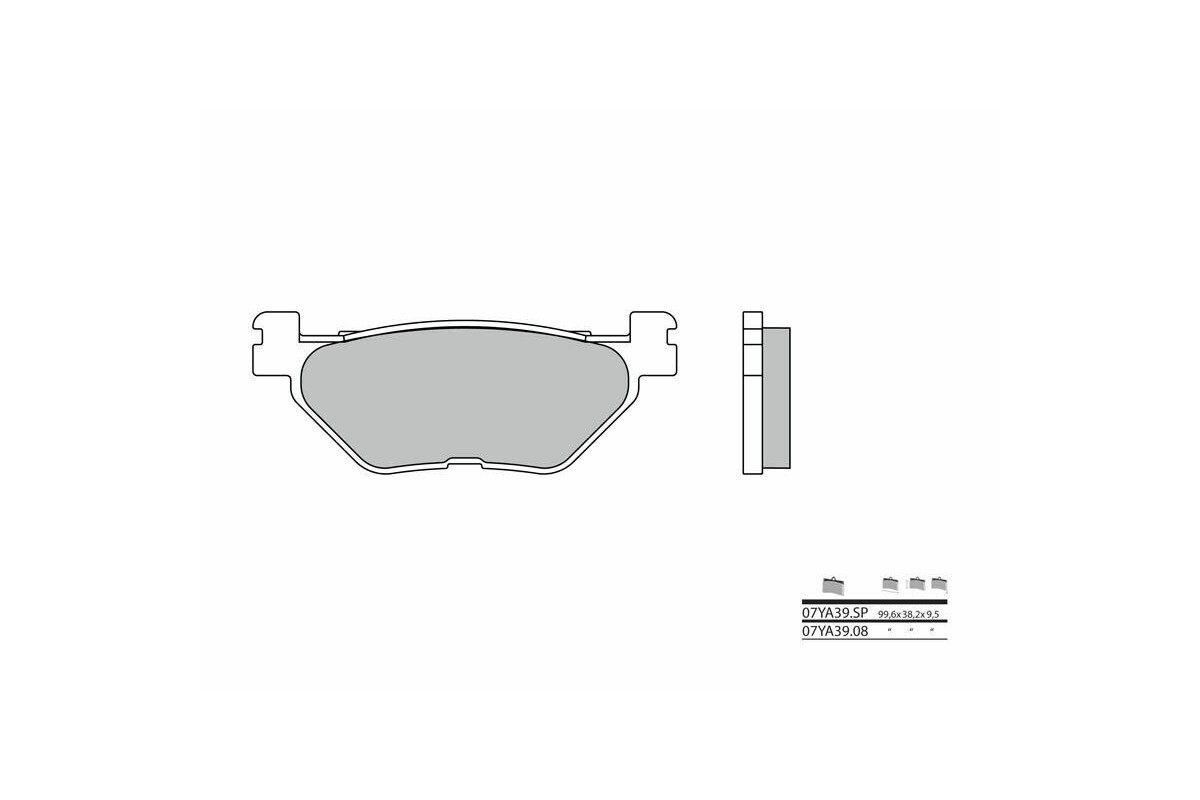 Plaquettes de frein BREMBO route métal fritté - 07YA39SP