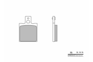 Plaquettes de frein BREMBO route carbone céramique - 07HO33CC