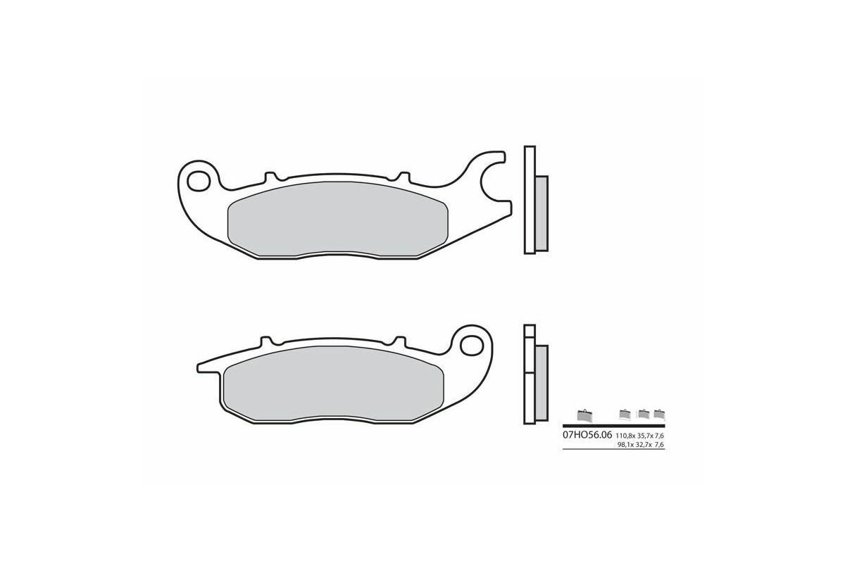 Plaquettes de frein BREMBO route carbone céramique - 07HO5606