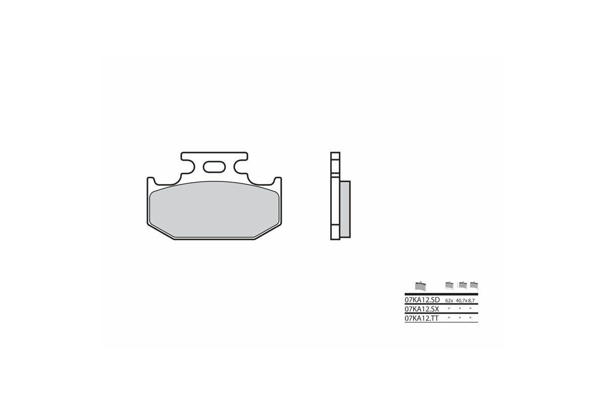 Plaquettes de frein BREMBO Off-Road métal fritté - 07KA12SD