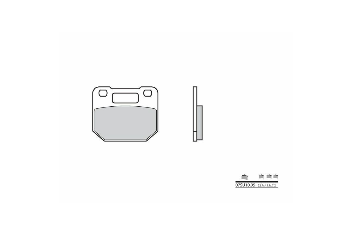 Plaquettes de frein BREMBO route carbone céramique - 07SU1005