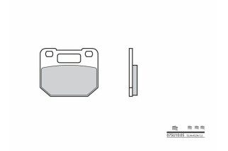 Plaquettes de frein BREMBO route carbone céramique - 07SU1005