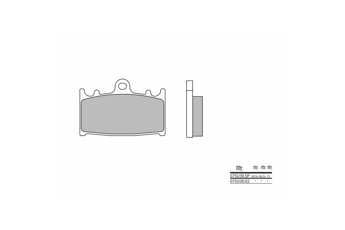 Plaquettes de frein BREMBO route métal fritté - 07SU30SP