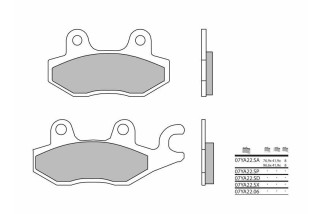 Plaquettes de frein BREMBO route carbone céramique - 07YA2206
