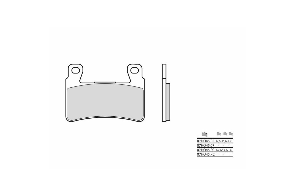 Plaquettes de frein BREMBO route carbone céramique - 07HO4507