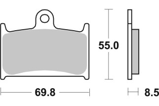 Plaquettes de frein BREMBO route/sport métal fritté - 07SU14SR