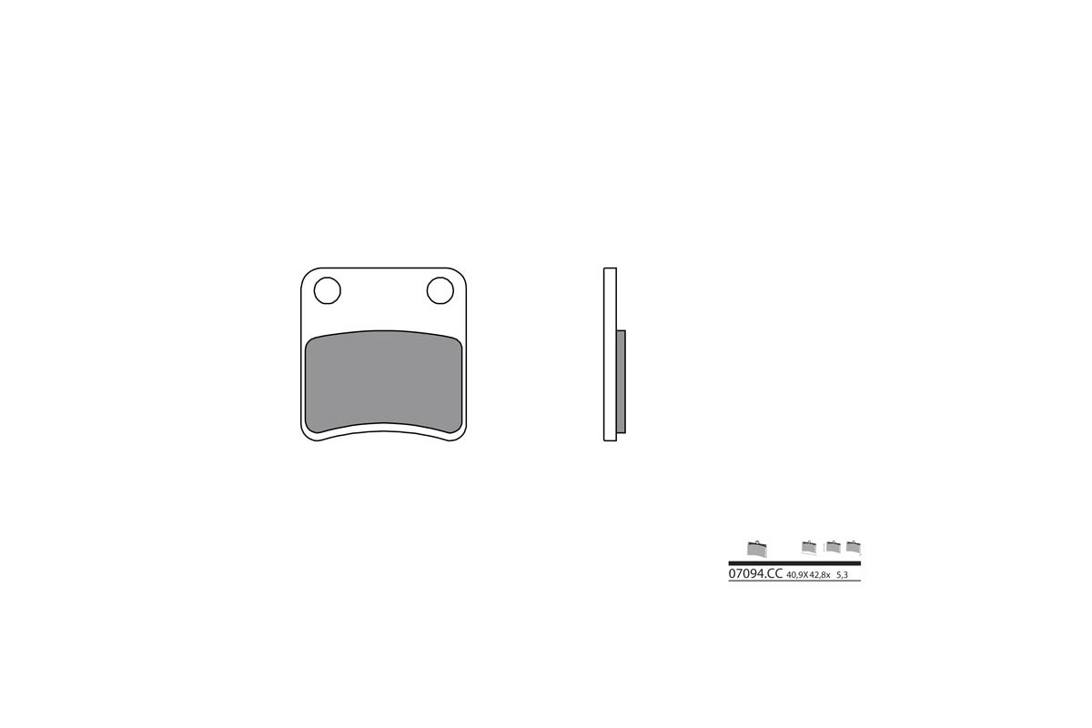 Plaquettes de frein BREMBO Scooter carbone céramique - 07094CC