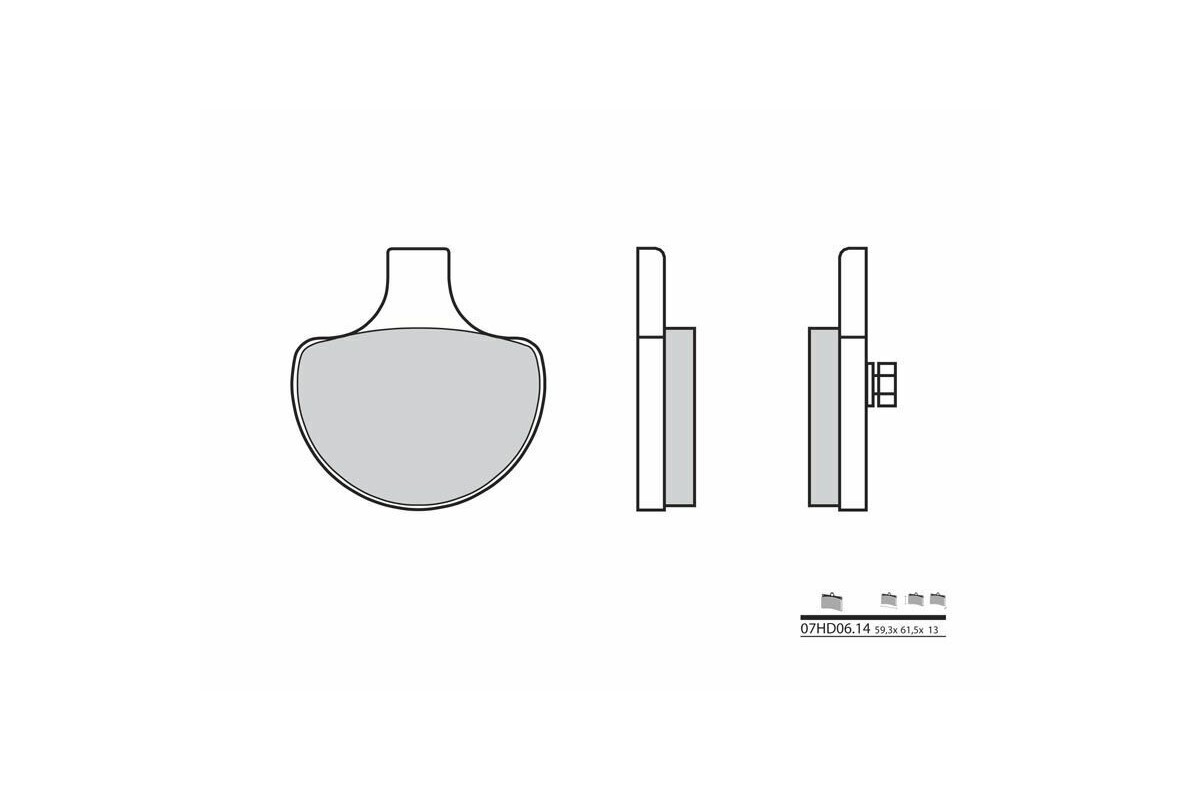 Plaquettes de frein BREMBO route carbone céramique - 07HD0614