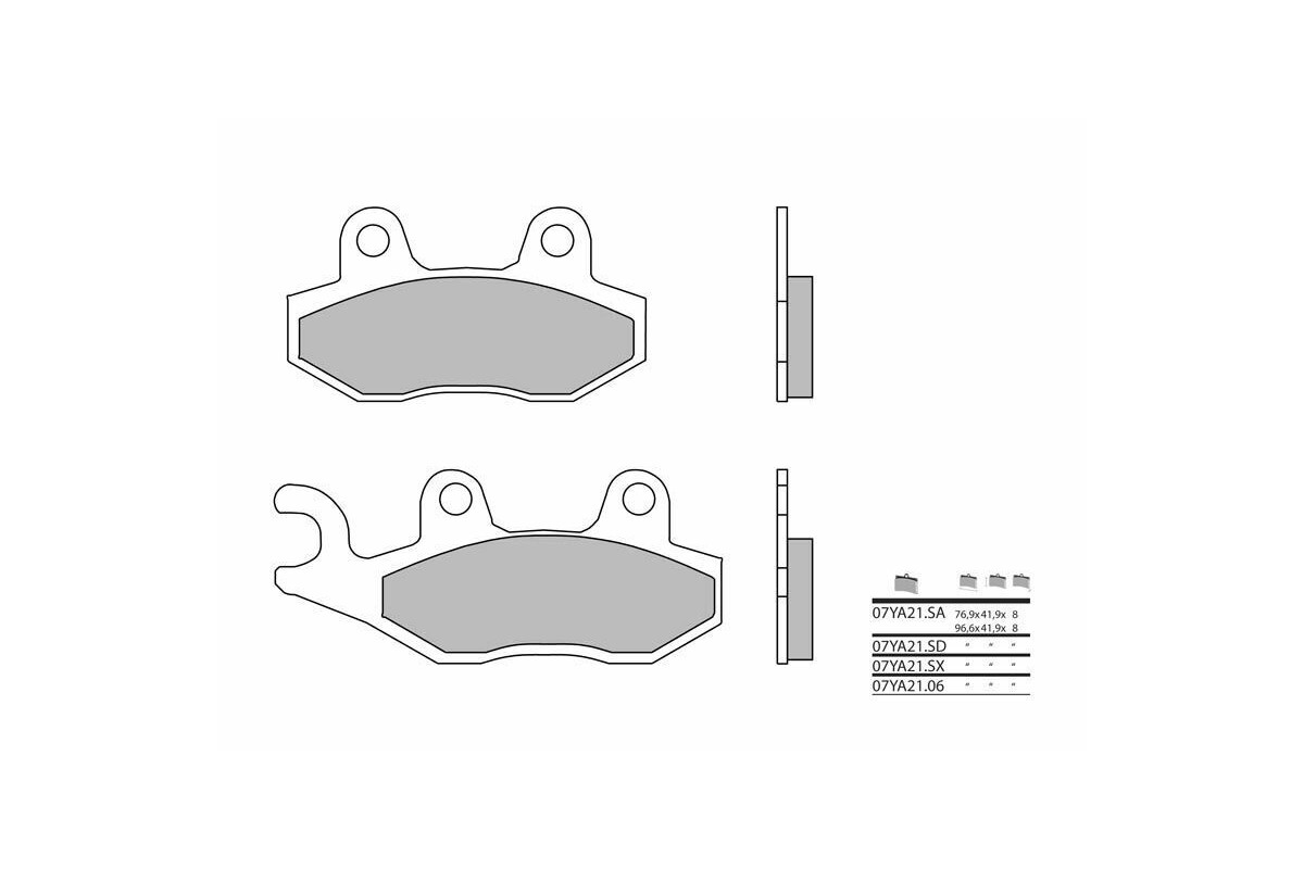 Plaquettes de frein BREMBO route métal fritté - 07YA21SA