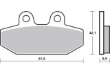 Plaquettes de frein BREMBO métal fritté - 07HD23SP