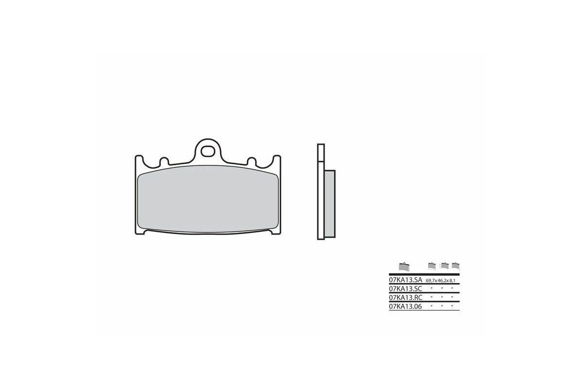 Plaquettes de frein BREMBO carbone céramique - 07KA13RC