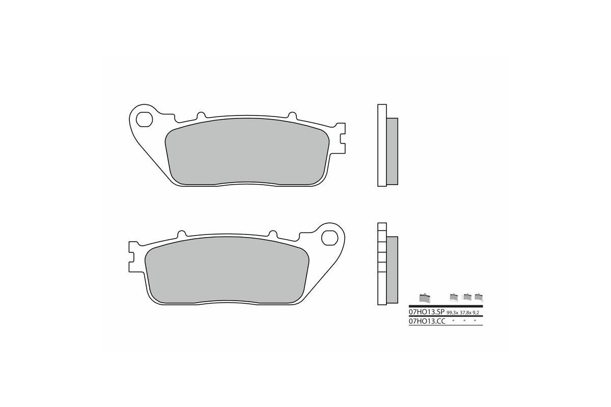 Plaquettes de frein BREMBO route carbone céramique - 07HO13CC