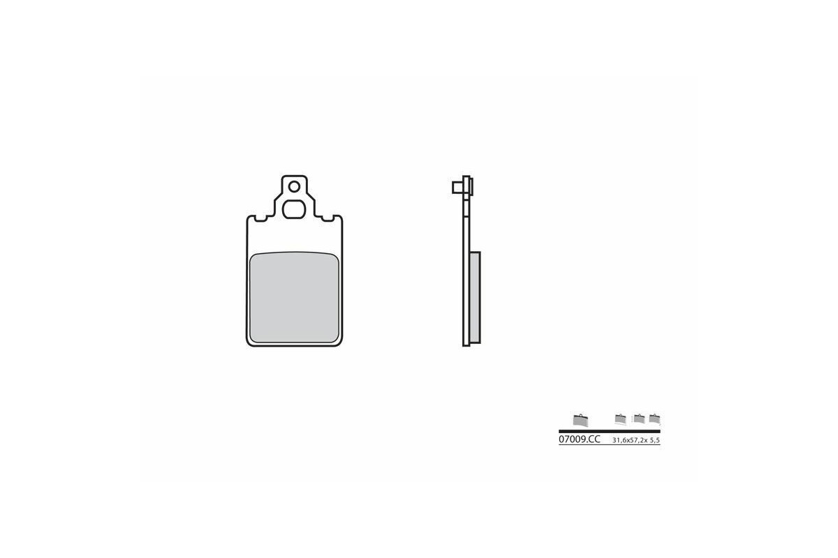 Plaquettes de frein BREMBO Scooter carbone céramique - 07009