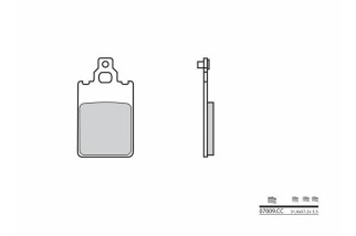 Plaquettes de frein BREMBO Scooter carbone céramique - 07009