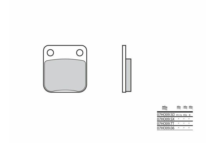 Plaquettes de frein BREMBO route carbone céramique - 07HO0906