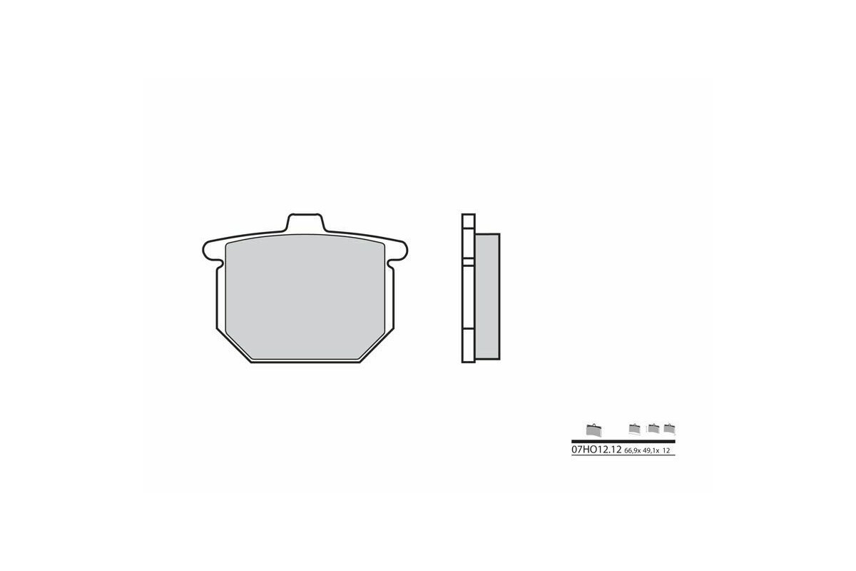 Plaquettes de frein BREMBO route carbone céramique - 07HO1212