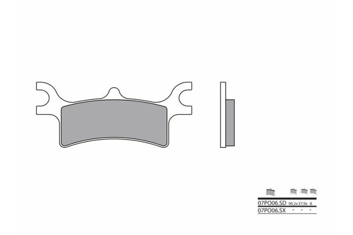 Plaquettes de frein BREMBO Off-Road métal fritté - 07PO06SD