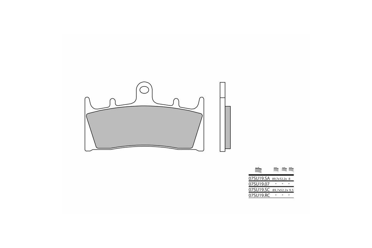 Plaquettes de frein BREMBO carbone céramique - 07SU19RC