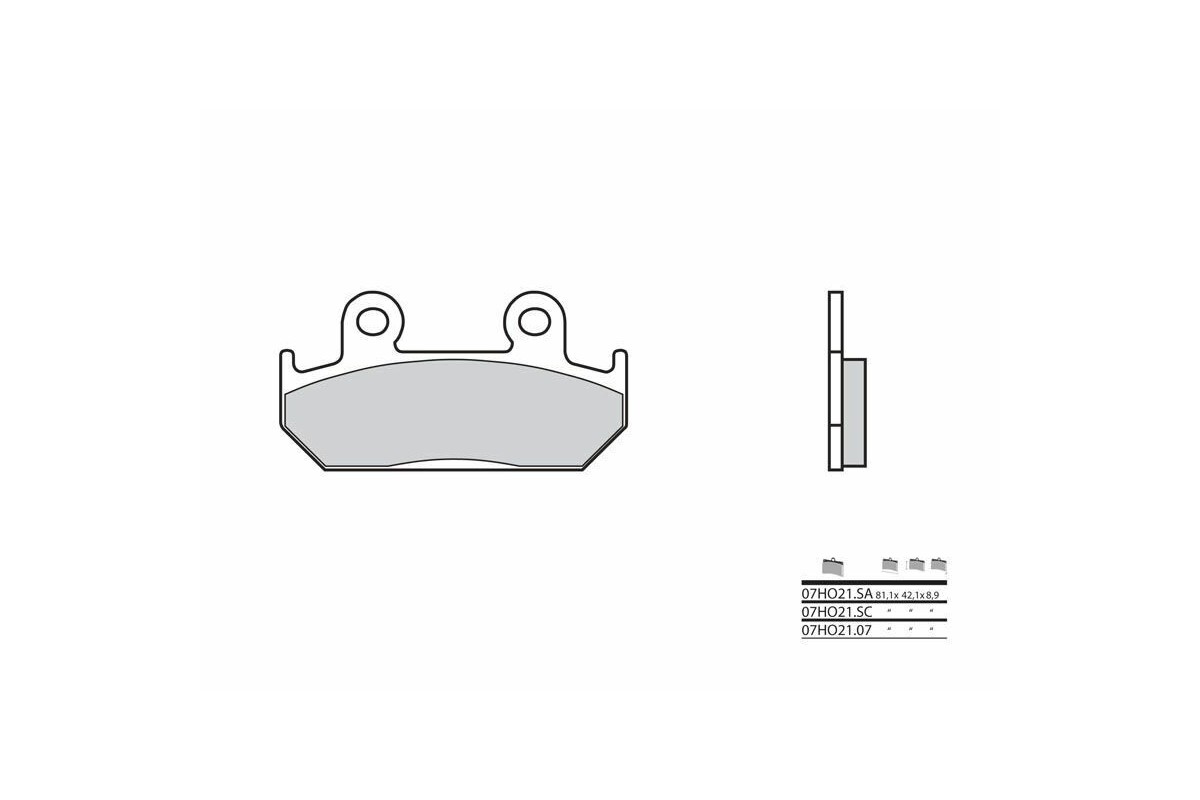 Plaquettes de frein BREMBO route carbone céramique - 07HO2107