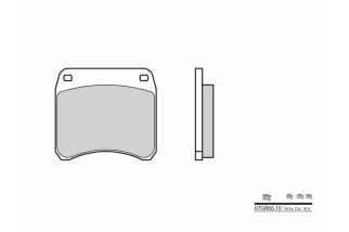 Plaquettes de frein BREMBO route carbone céramique - 07GR6610