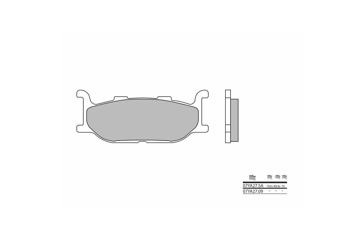 Plaquettes de frein BREMBO route carbone céramique - 07YA2709