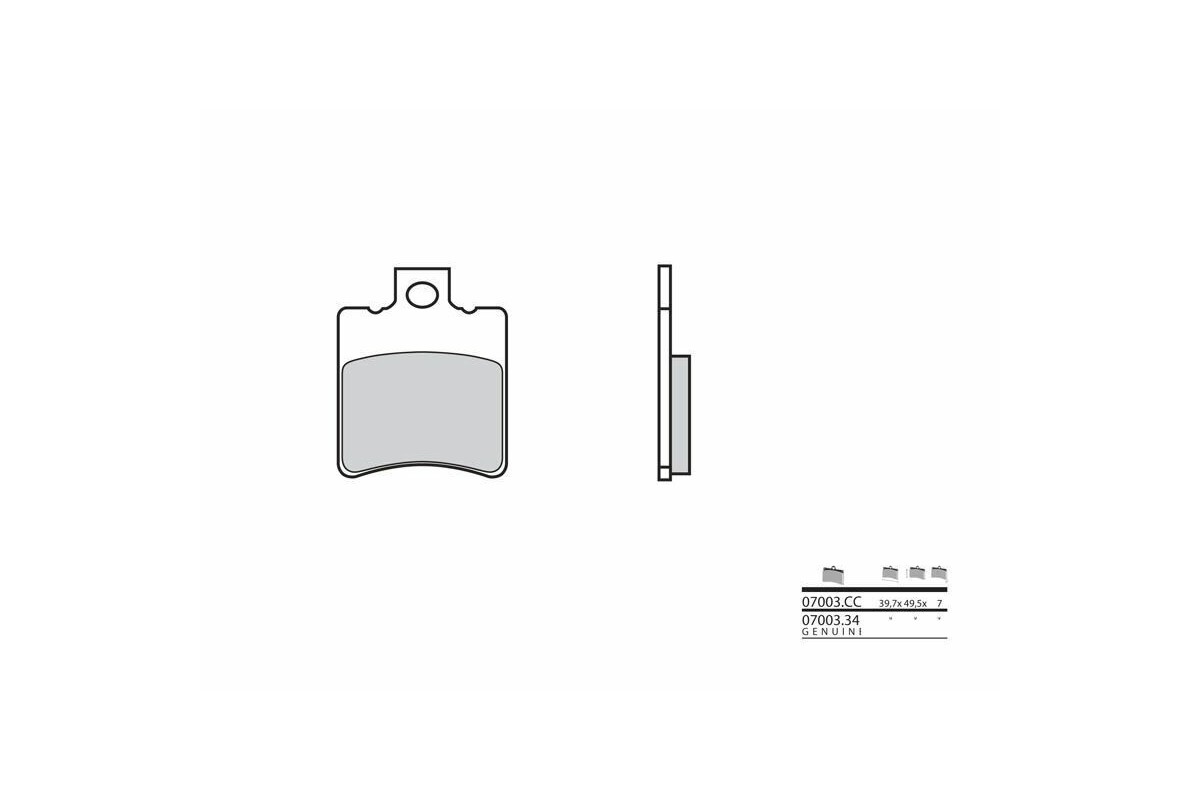 Plaquettes de frein BREMBO Scooter carbone céramique - 07003