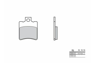 Plaquettes de frein BREMBO Scooter carbone céramique - 07003