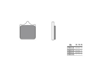 Plaquettes de frein BREMBO route métal fritté - 07BB33LA
