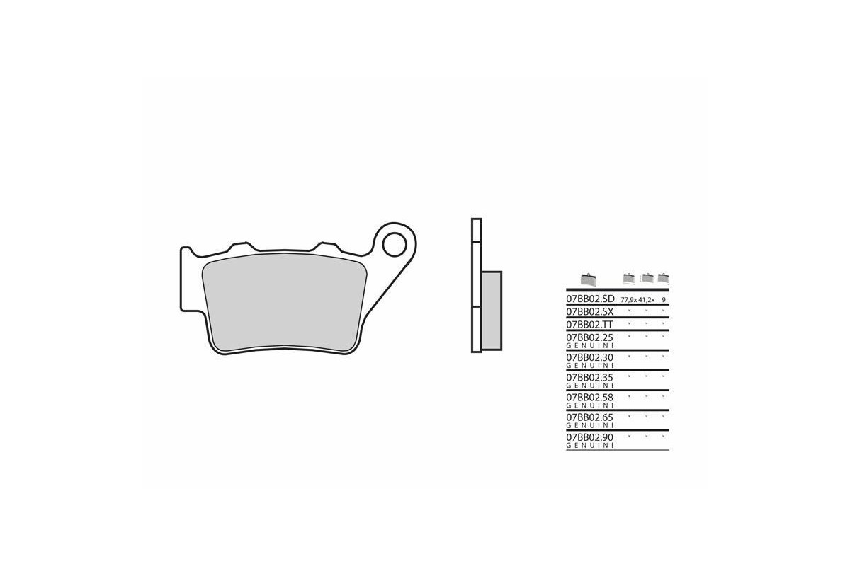 Plaquettes de frein BREMBO Off-Road métal fritté - 07BB02SD