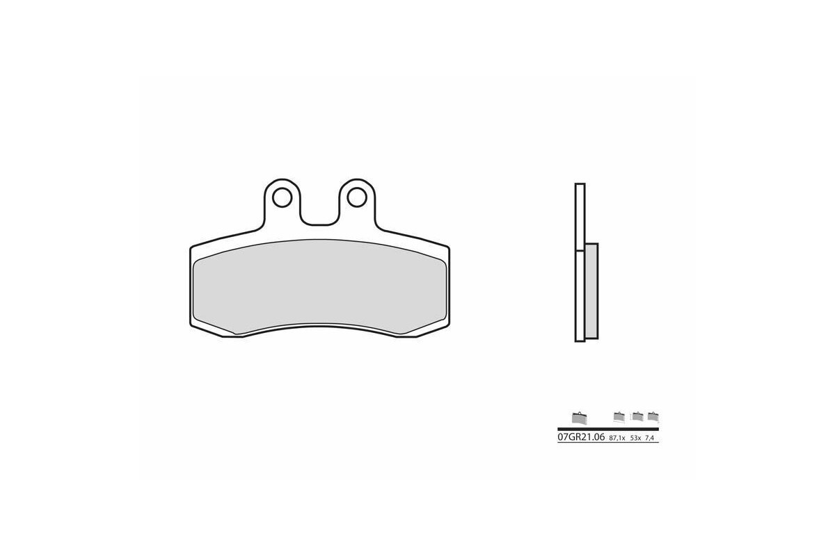 Plaquettes de frein BREMBO route carbone céramique - 07GR2106