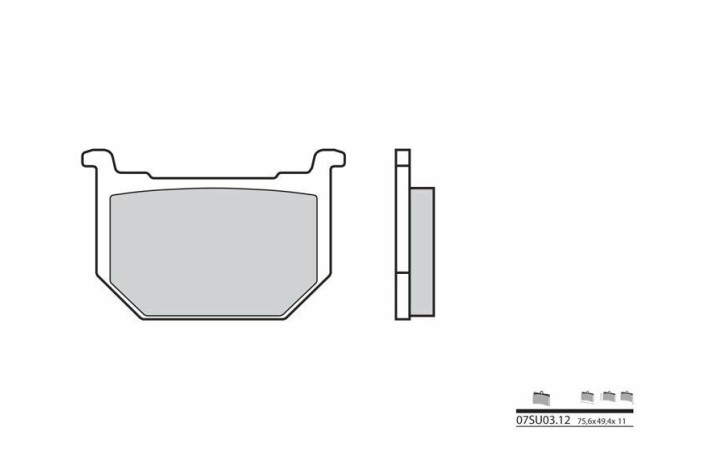 Plaquettes de frein BREMBO route carbone céramique - 07SU0312