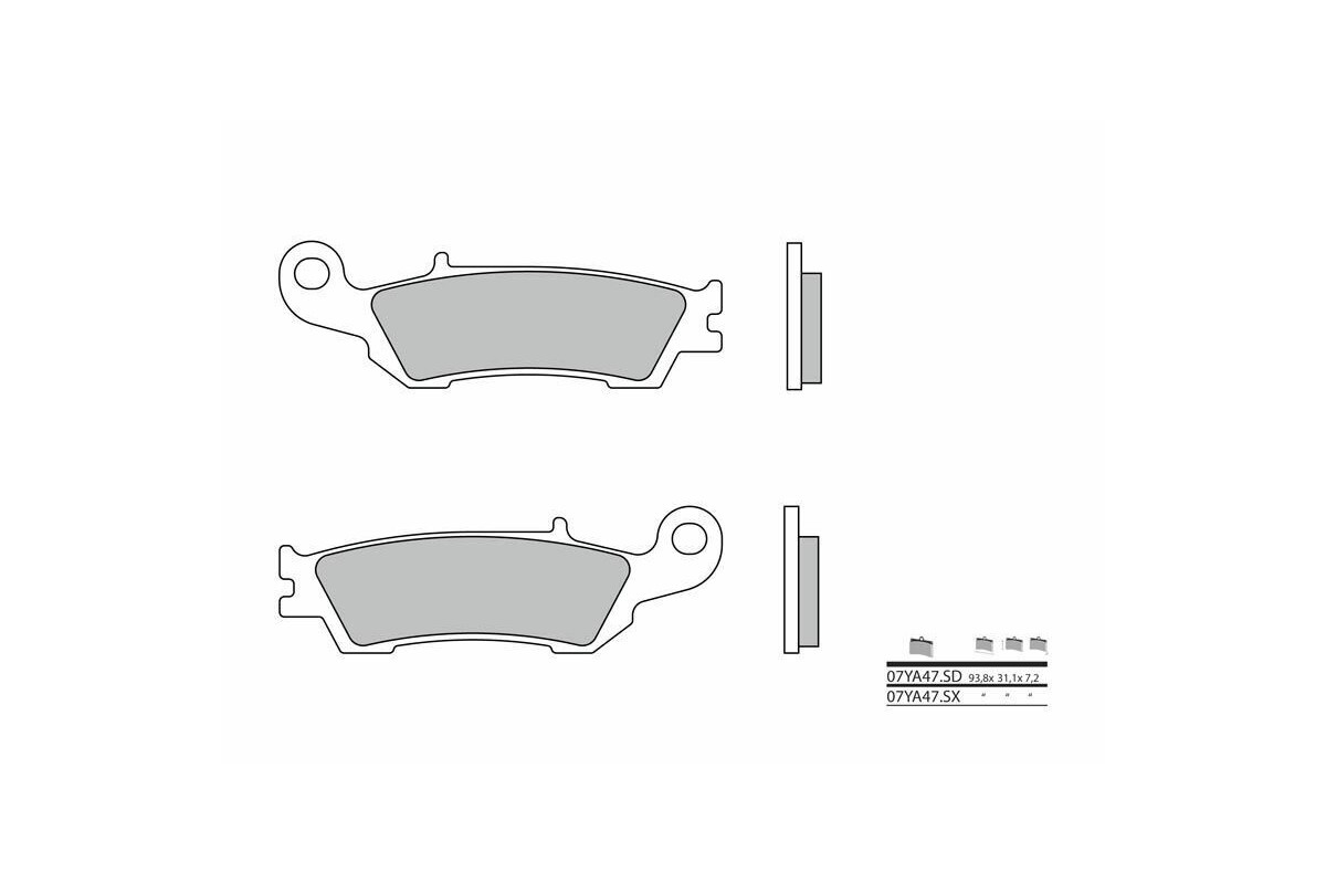 Plaquettes de frein BREMBO Off-Road métal fritté - 07YA47SD