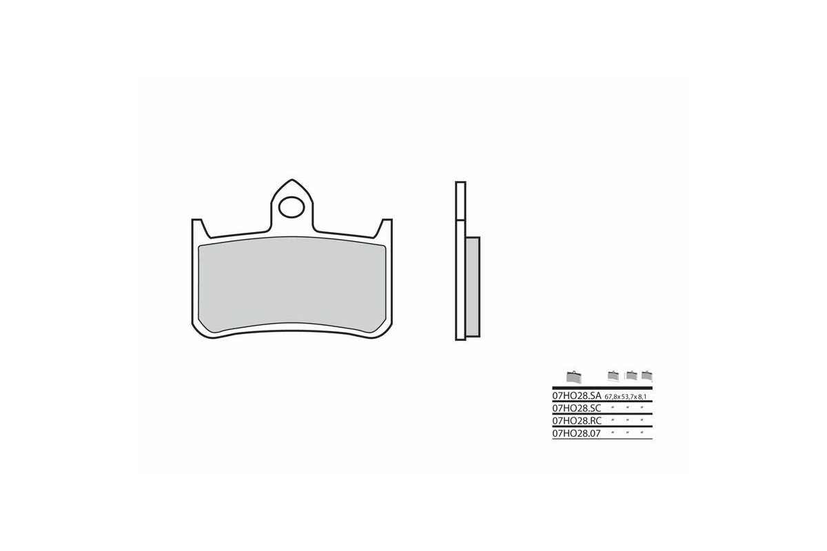 Plaquettes de frein BREMBO carbone céramique - 07HO28RC