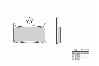 Plaquettes de frein BREMBO carbone céramique - 07HO28RC