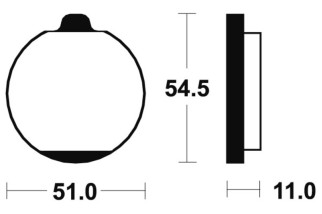 Plaquettes de frein TECNIUM route organique - MA30