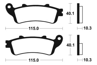 Plaquettes de frein TECNIUM Performance métal fritté - MR380