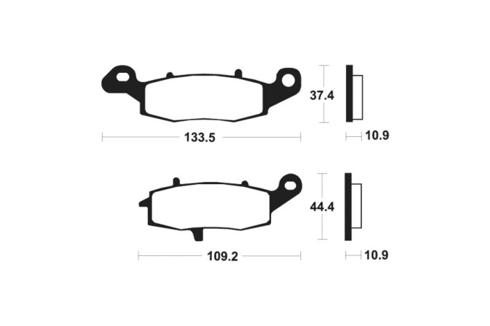 Plaquettes de frein TECNIUM Performance métal fritté - MR386