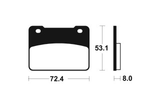 Plaquettes de frein TECNIUM Scooter organique - ME393