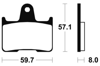 Plaquettes de frein TECNIUM Performance métal fritté - MR215