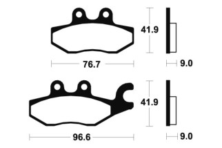 Plaquettes de frein TECNIUM Maxi Scooter métal fritté - MSS318
