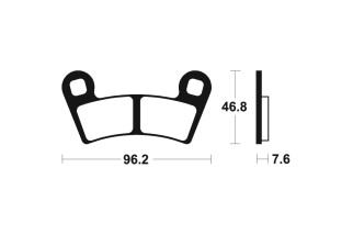Plaquettes de frein TECNIUM Racing MX/Quad métal fritté - MOR398