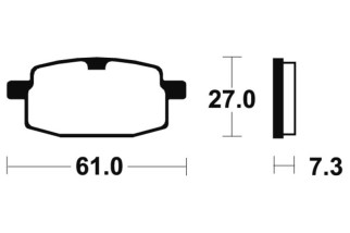 Plaquettes de frein TECNIUM route organique - MA119