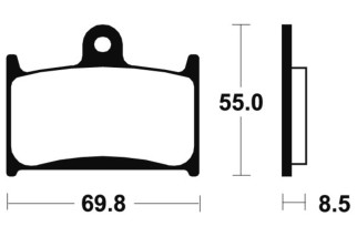 Plaquettes de frein TECNIUM Performance métal fritté - MF124