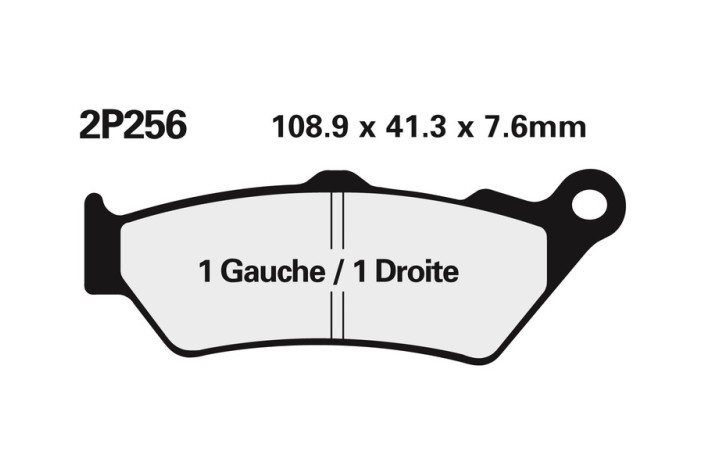 Plaquettes de frein NISSIN route semi-métallique - 2P-256NS