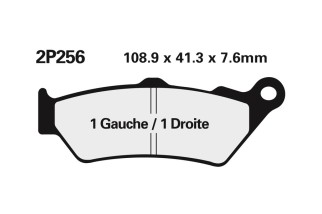 Plaquettes de frein NISSIN route semi-métallique - 2P-256NS